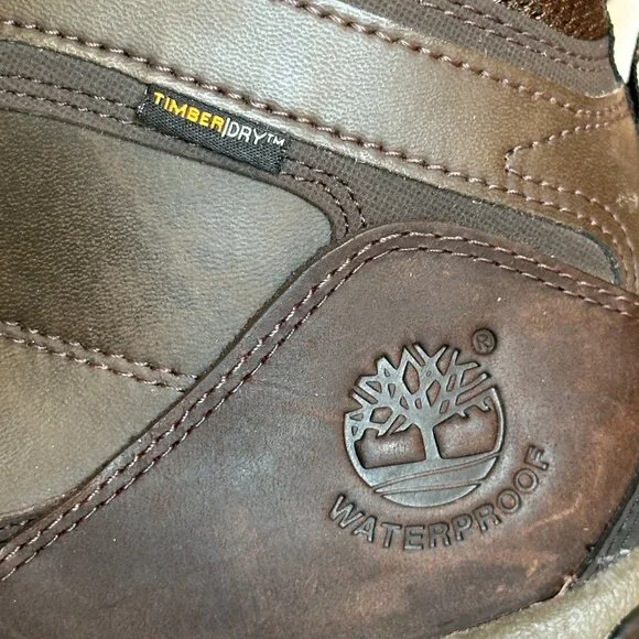 Timberland Mt Maddsen Men's Wide Waterproof Mid Hiking Boots Dark Brown Mens 13W - Picture 6 of 15